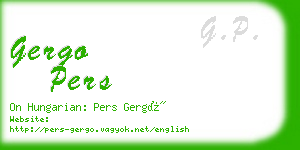 gergo pers business card